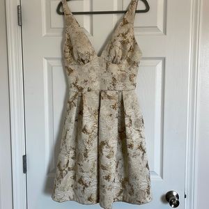 Gold and Cream Royal We Cocktail Dress size 6